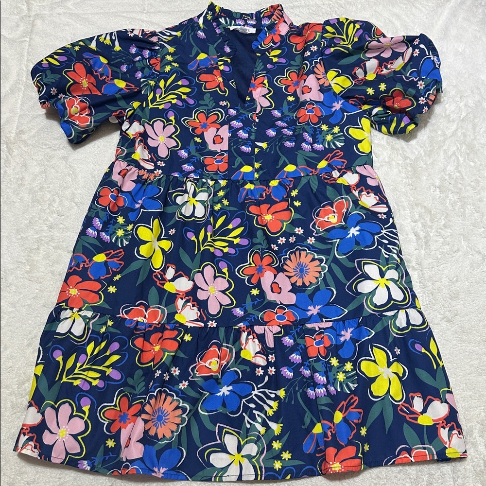 THML Colorful Floral Mini Dress - Picture 8 of 14